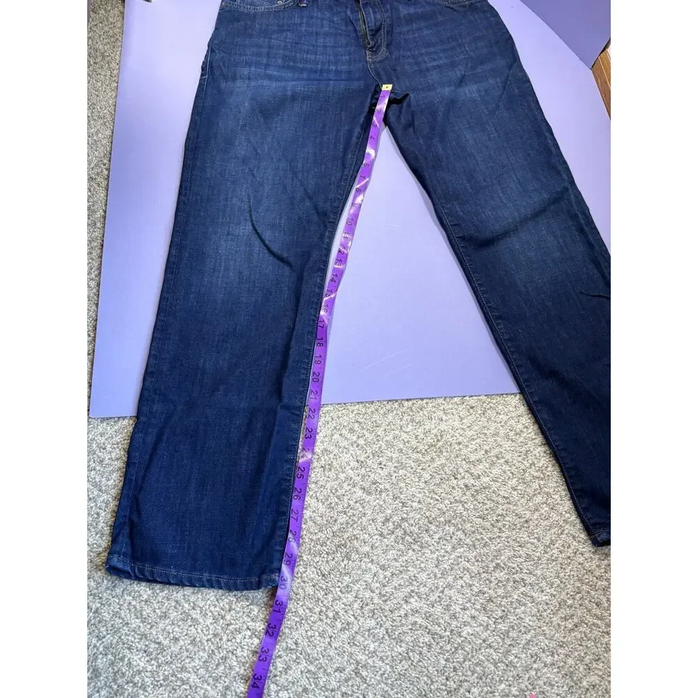 Mavi Jeans Men’s 35x30 Med Wash Myles Straight Leg Salvage Whiskering